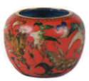 red Cloisonne vase